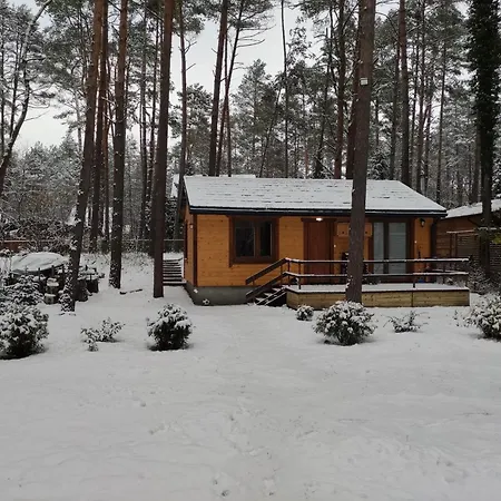 Domek alpejski W Lesie Nad Rzeka Swider